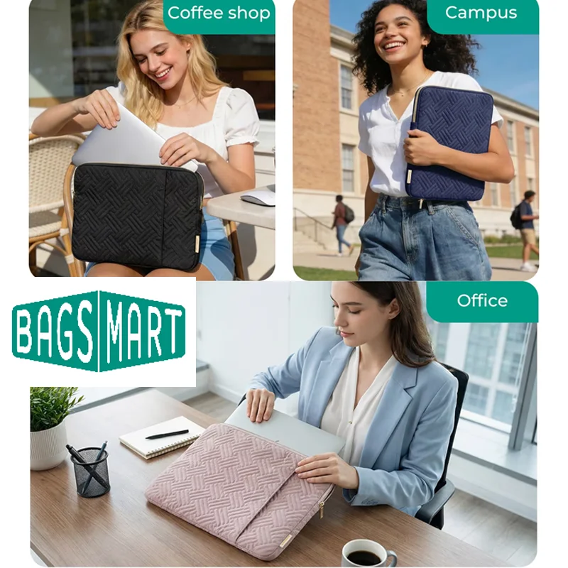 BAGSMART 13-13,3 Zoll Laptop-Hülle, tragbare Laptop-Abdeckung, kompatible Computer-Schutzhülle mit Tasche