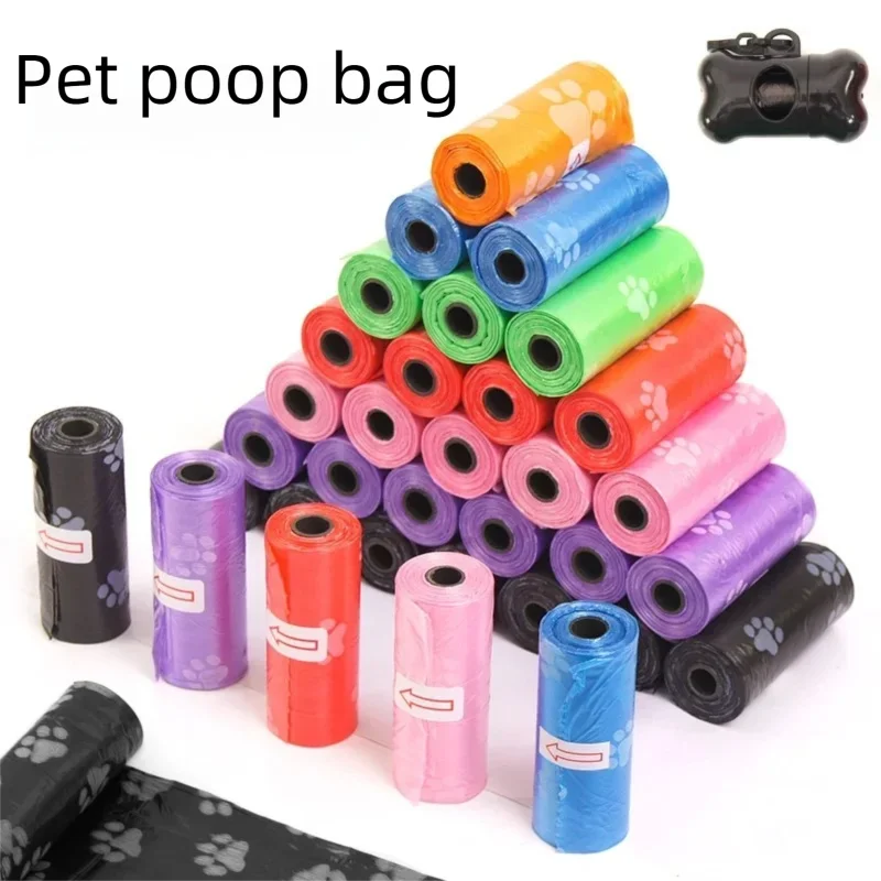 Dog Poop Bag Outdoor Clean Outdoor Cleaning Garbage Bag 15Bags/Roll Refill Pet Supplies for Dog Pet Supplies GQJYP31