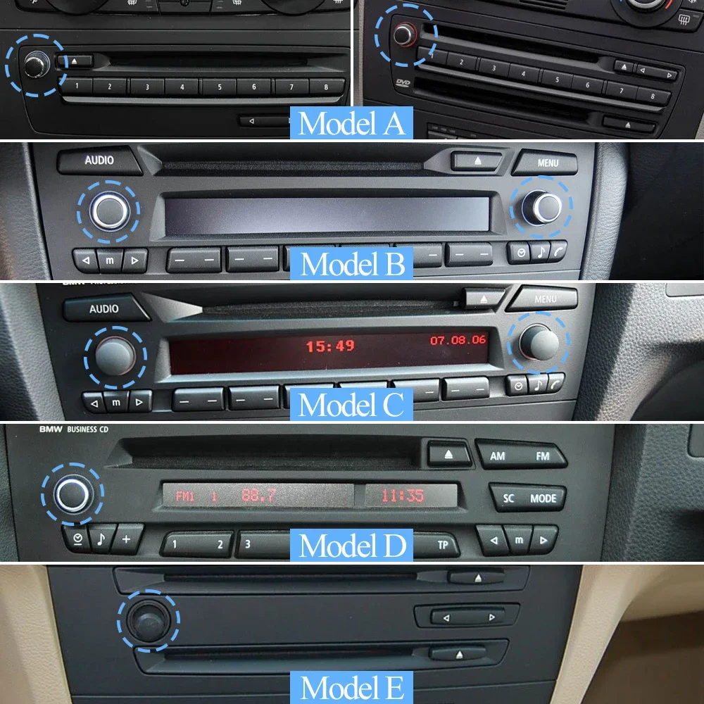 Cruscotto Radio Audio Lettore CD Volume Rotary Interruttore Pulsante Manopola Per BMW Serie 1 3 E81 E82 E87 E88 E90 E91 E92 E93 E84 E89
