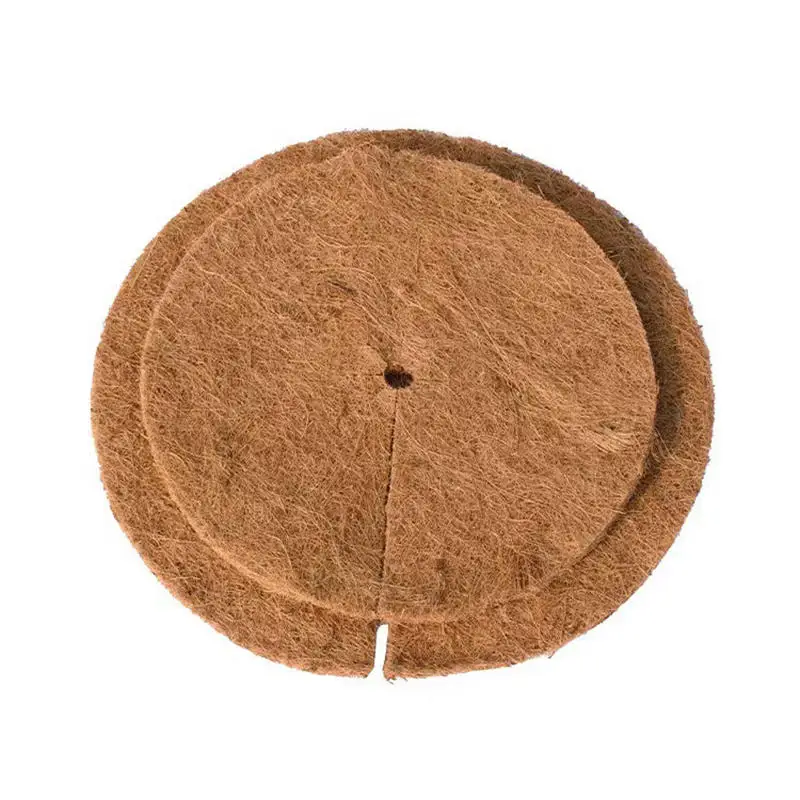 HEIẞER VERKAUF Kokosfaser-Baummulchmatte Schutzabdeckung 25/30/35/40cm Blumentopf-Unterlage Unkrautbekämpfung Wärme- und Feuchtigkeitskissen Image
