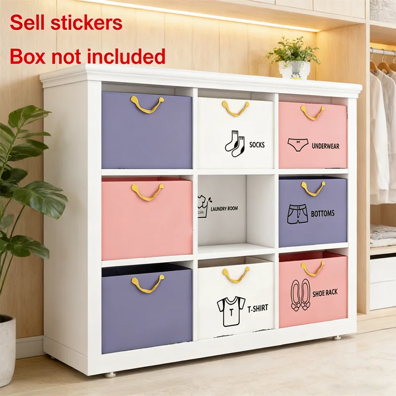 Aufkleber für Kinderzimmer-Organisation, Babykleidung-Design-Etiketten für Behälter, Schubladen oder Spielzeug, Spaßige und Funktionale Kinderzimmer-Dekoration