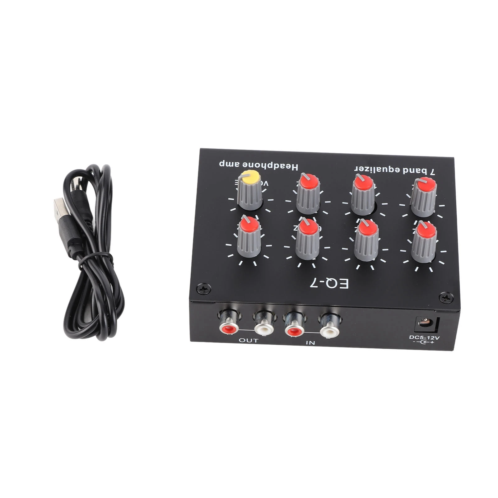7-Band-Sound-Equalizer 12dB Hochbass-Einstellung Zweikanal-Digital-Equalizer 7-Band-Grafik-Equalizer 7-Band-Sound-Equalizer Image