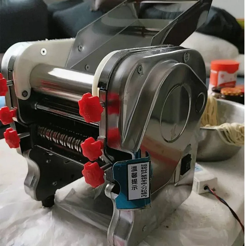 Elektrische Teigausrollmaschine für den Haushalt, Nudelmaschine aus Edelstahl Image