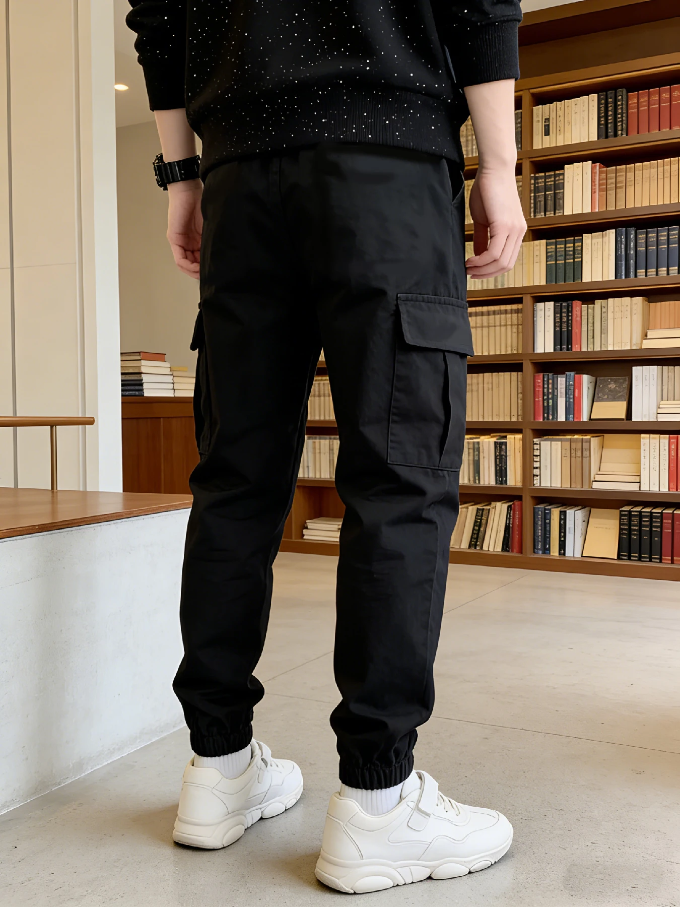 Neue lässige Cargohose für Kinder, Multi-Pocket-Design, elastischer Bund, 2-in-1-Design, maschinenwaschbar und chemisch reinigbar Image
