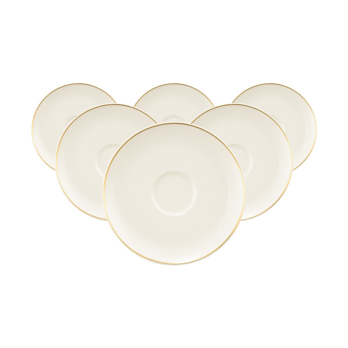 Seltmann Weiden Savona Kombi-Untertasse ø 13 cm Goldlinie 6er Set Image