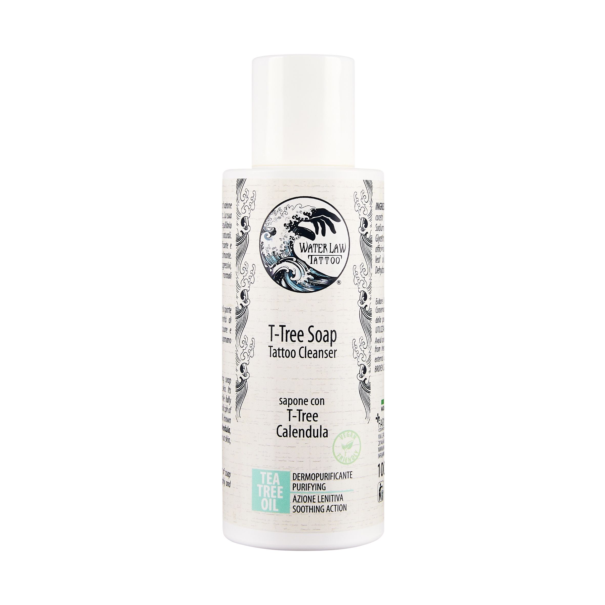 Water Law Tattoo T-Tree Soap Sapone delicato per tatuaggi 100 ml