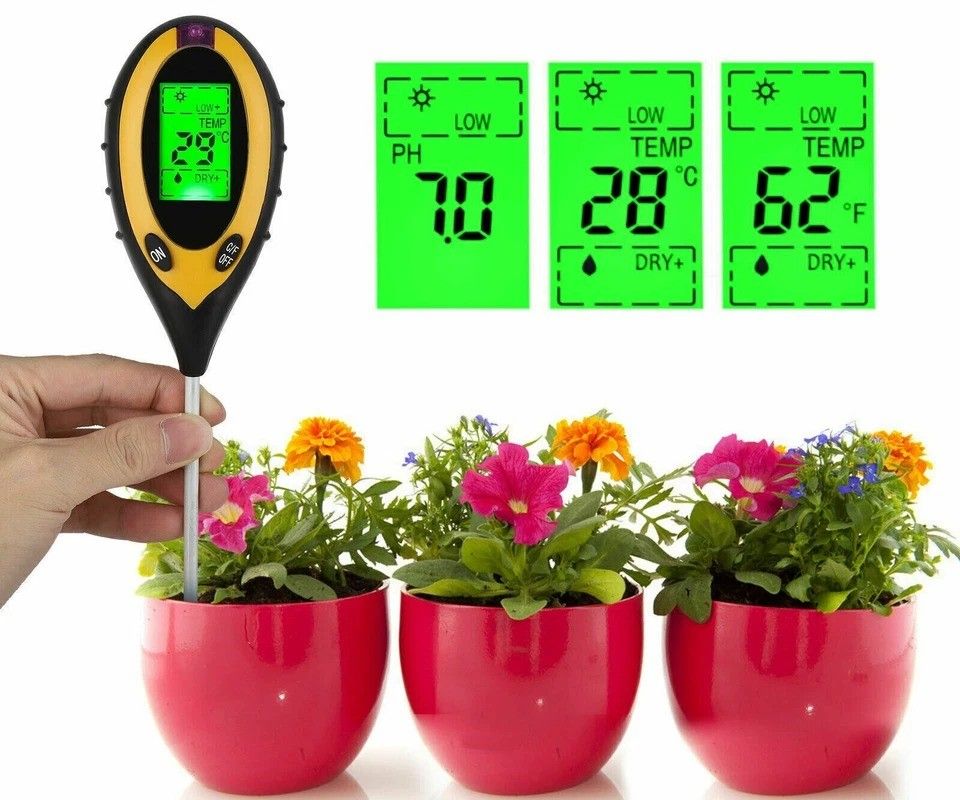 Digital Soil Tester For PH, Moisture, Temperature & Sunlight Accurate Plant Care Meter For Gardeners And Farmers Digital Soil Tester For PH, Moisture, Temperature & Sunlight Accurate Plant Care Meter For Gardeners And Farmers