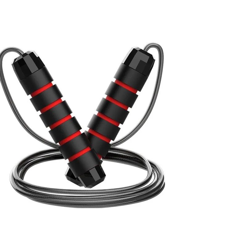 Adjustable Steel Wire Jump Rope For Fitness Tangle Free Exercise Rope For Home Workout blue