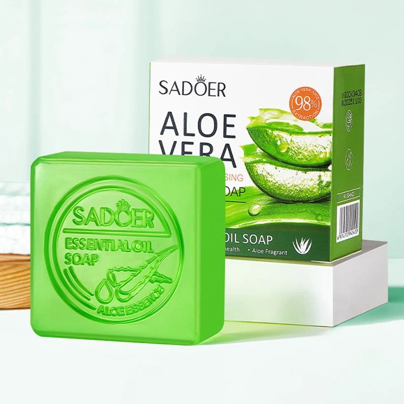 SADOER Aloe Vera Facial Soap Deep Cleansing Face Wash For Oil Control And Hydrating Skin Care SADOER Aloe Vera Facial Soap Deep Cleansing Face Wash For Oil Control And Hydrating Skin Care