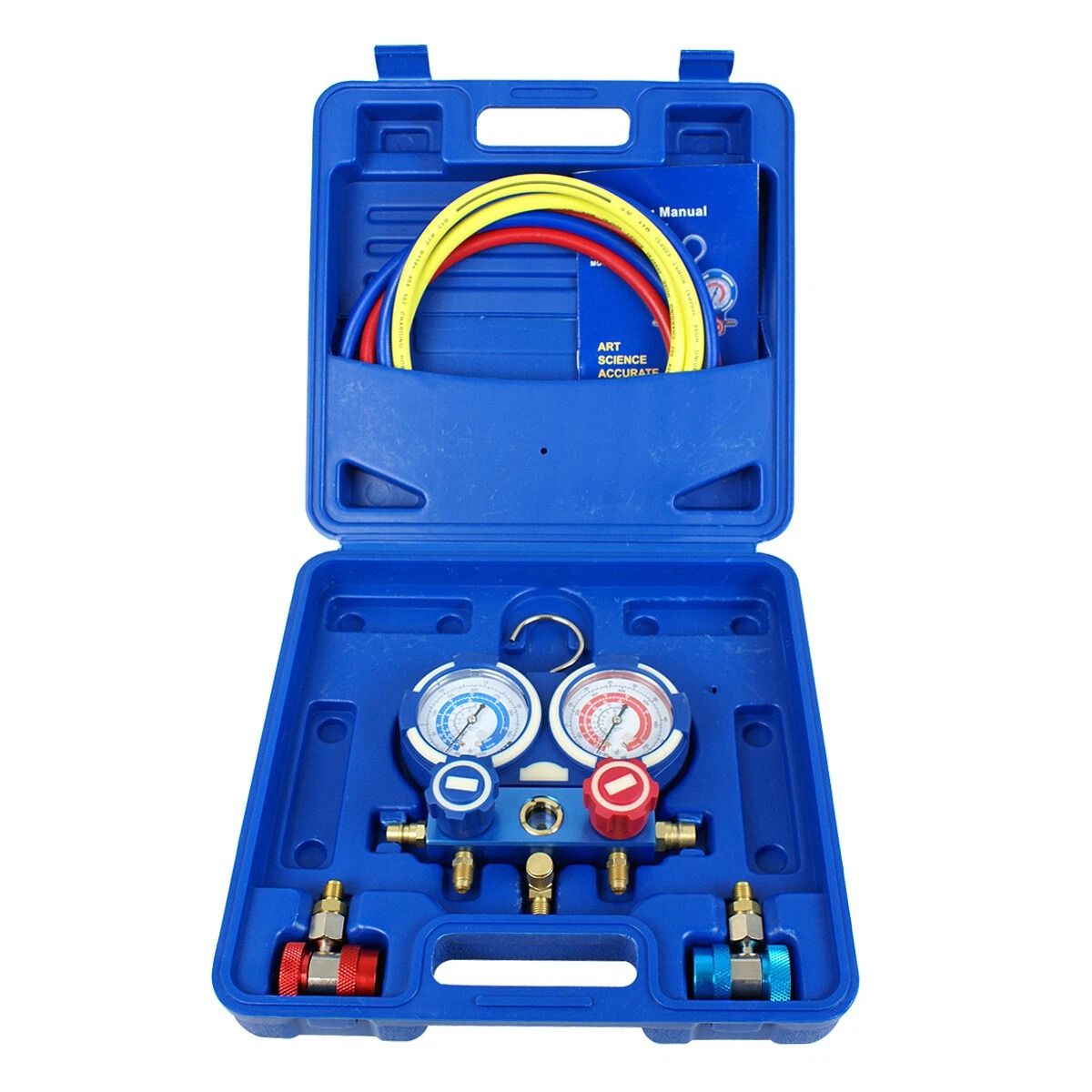 AC Manifold Gauge Set For Refrigerants Brass Charging Kit With Durable Case AC Manifold Gauge Set For Refrigerants Brass Charging Kit With Durable Case