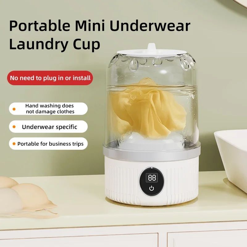 Portable Mini Washing Machine Wireless Rechargeable Cleaner blue