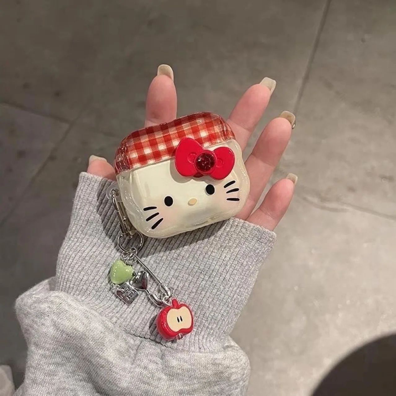 Hello Kitty AirPods Case With Keychain Cute Kawaii Protective Cover For AirPods Pro & AirPods 14 for Airpods 3rd
