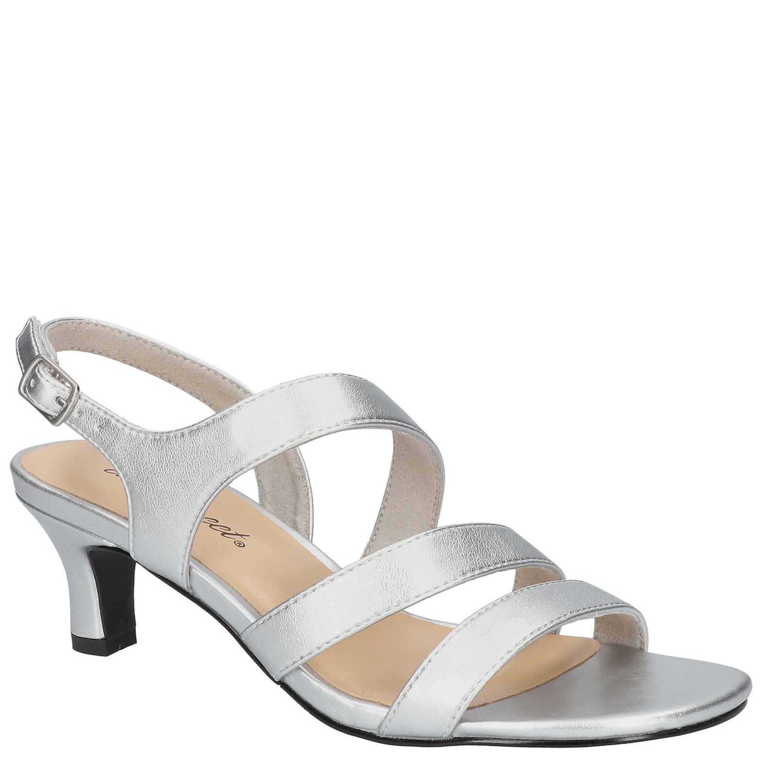 Easy Street Como - Womens 7.5 Metallic,Silver Sandal W2