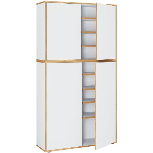 VCM Morgenthaler Schuhschrank »Salia« für 27 Paar Schuhe weiß, 100x183x33 cm