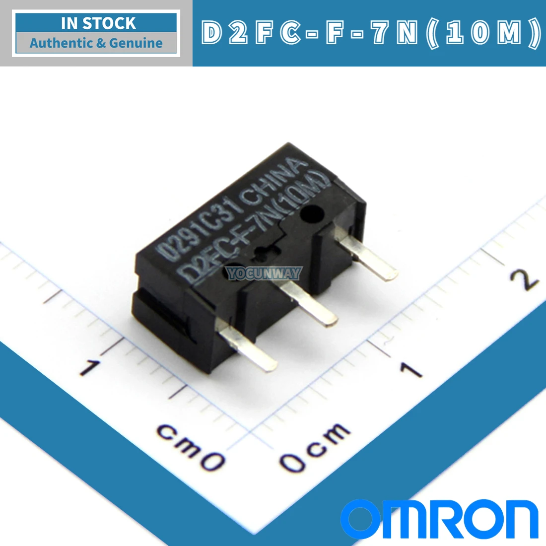 OMRON D2FC-F-7N(10M) Mikroschalter Weißer Punkt 3-Pin Endschalter Authentisches Original Maustasten-Reparatur Großhandel Image
