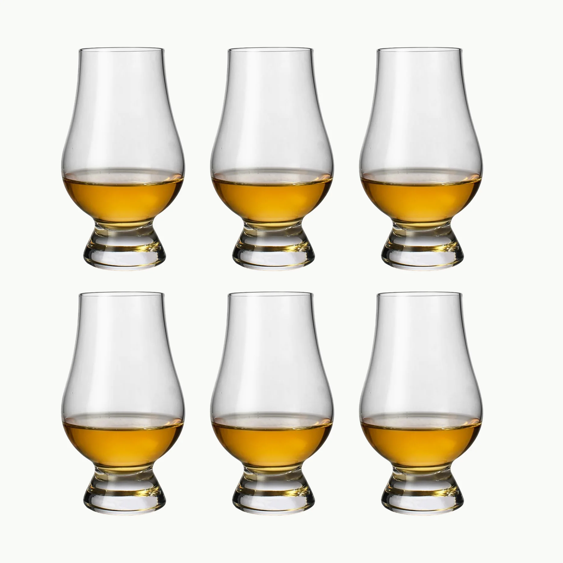 6 Stück Whisky-Verkostungsgläser mit kleiner Öffnung und großem Boden, Whisky-Duftgläser, 200 ml Fassungsvermögen, geeignet für Whisky- und Brandy-Verkostungen, Bars, den Heimgebrauch und Sommeliers
