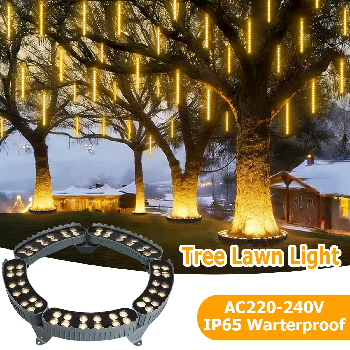 5 Stück Outdoor Baumumarmungsleuchten IP65 Wasserdichte LED-Wandfluter Aluminium AC220V Rasen-Spotlights für Garten Hof Nachtdekoration
