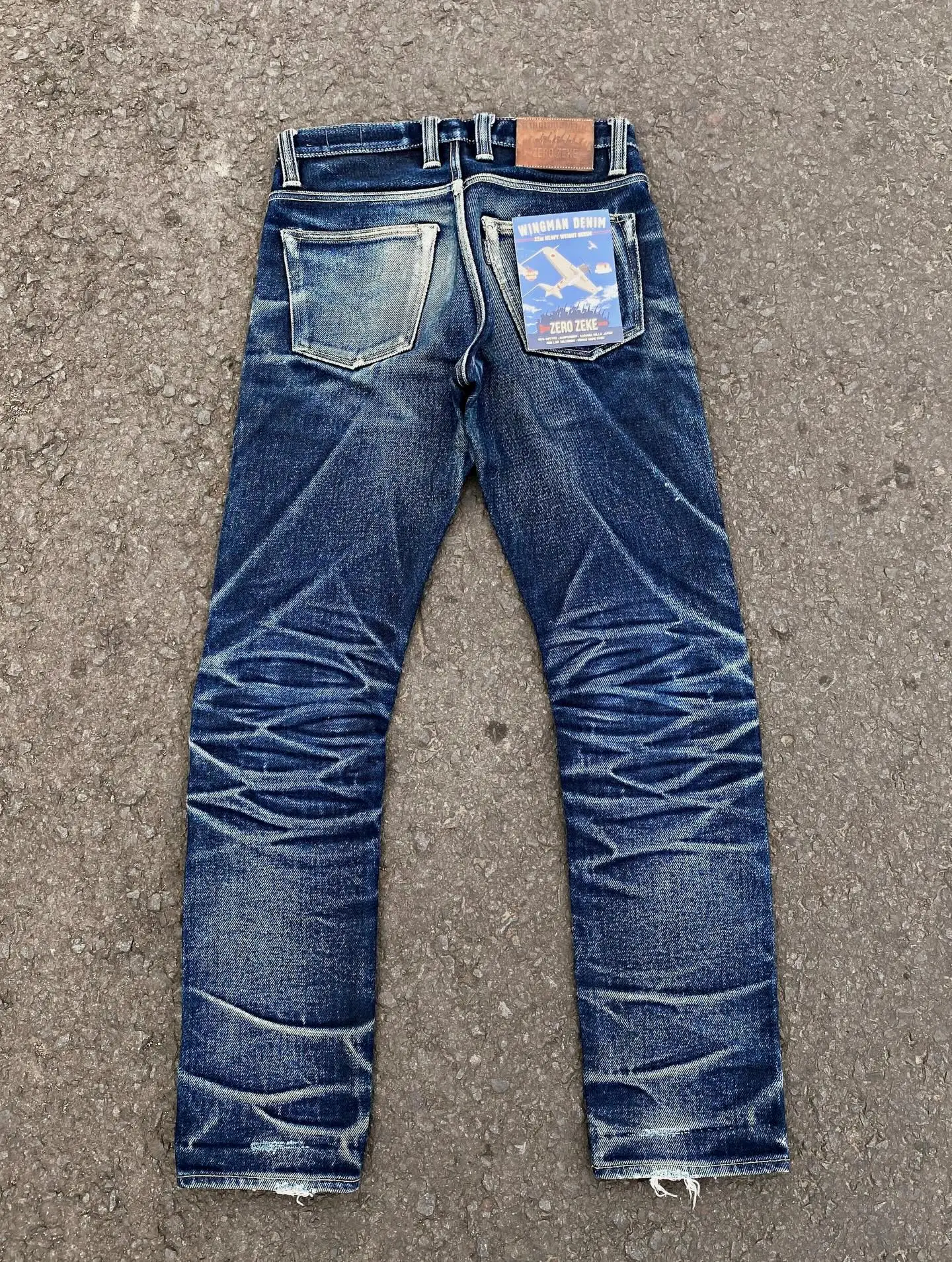 Amerikanische High-Street-Trendjeans im Oversize-Schnitt mit Farbverlauf für Herren, Y2K Harajuku Distressed Washed Casual Straight Pants für Damen Image