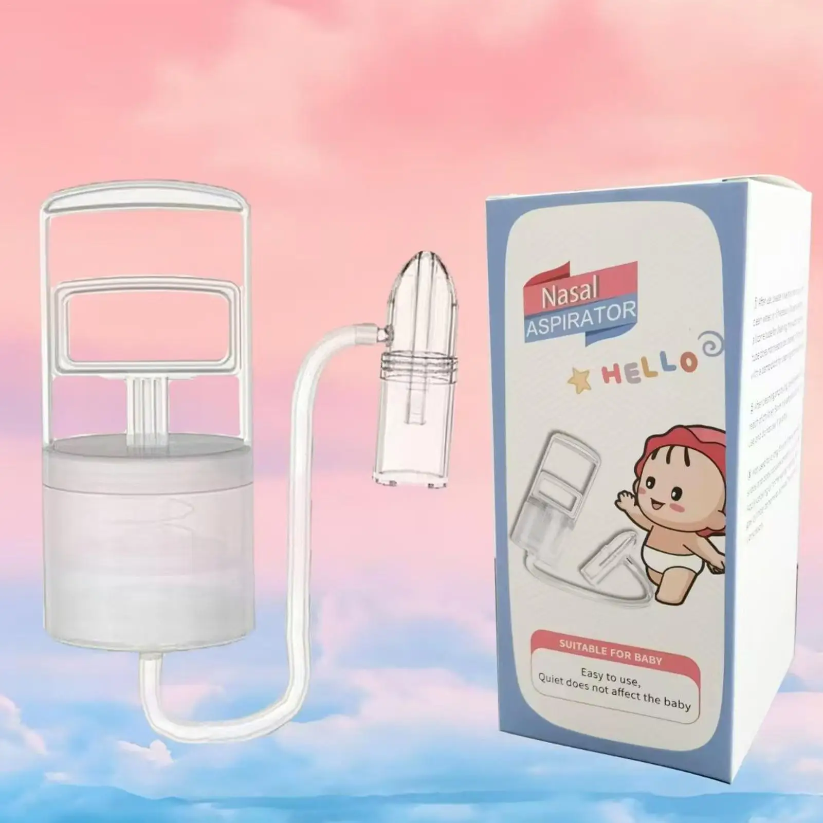 Aspirateur nasal puissant pour bébé, pompe manuelle silencieuse, aspirateur nasal manuel pour bébés, aspirateur nasal pour bébé, aspirateur de mucus