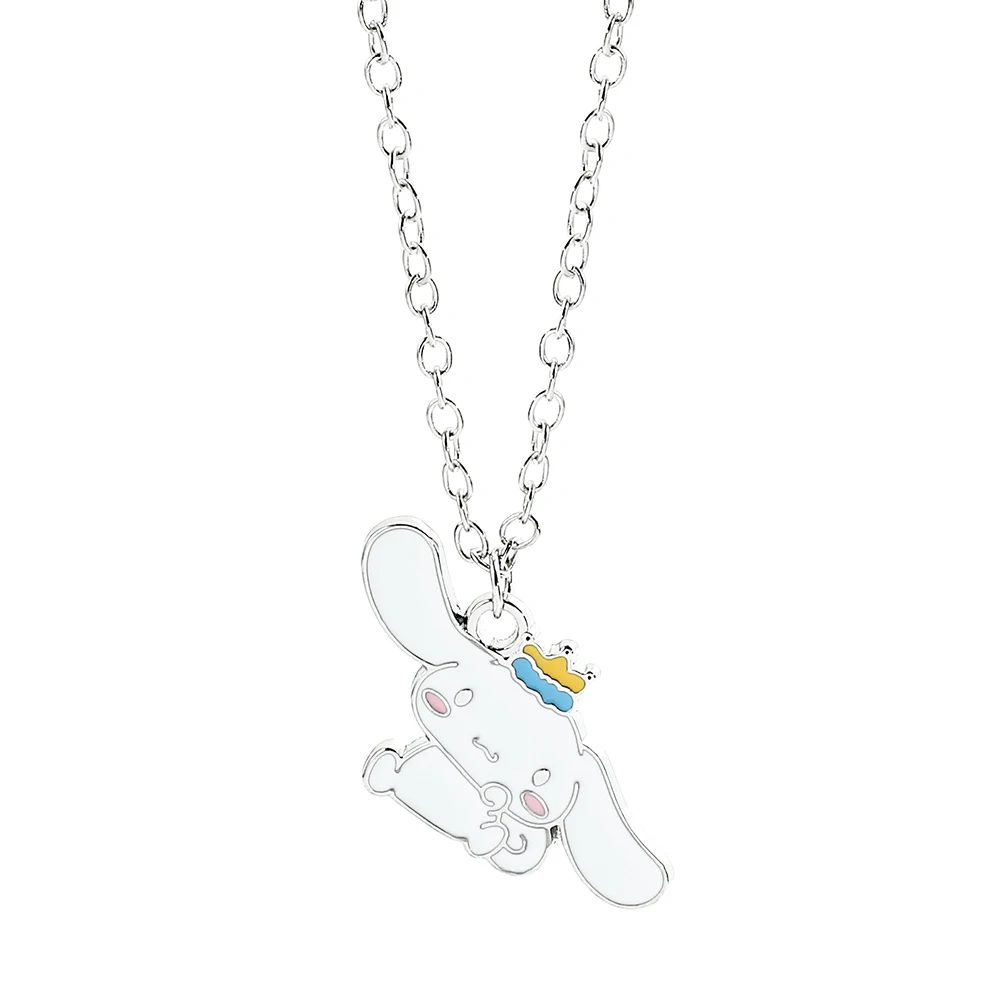 Kawaii Sanrio Cinnamoroll Halskette Niedlicher Cartoon Cinnamoroll Anhänger Zierliche Halskette Süßer Stil Modeschmuck Geschenk für Frauen Image
