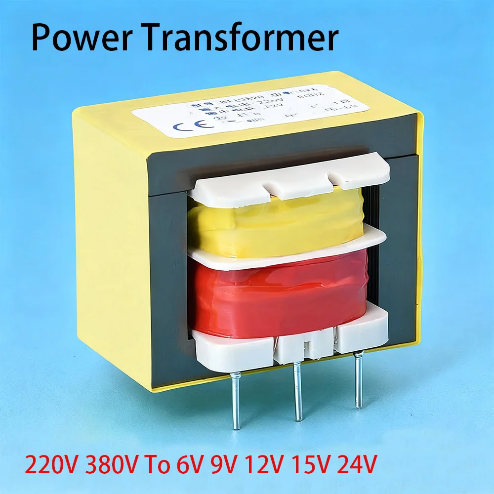 1 pz 5 W trasformatore di potenza AC 220 V 380 V a AV 6 V 9 V 12 V 15 V 24 V frequenza di alimentazione isolata PCB pin tipo EI41 5 pin verticale