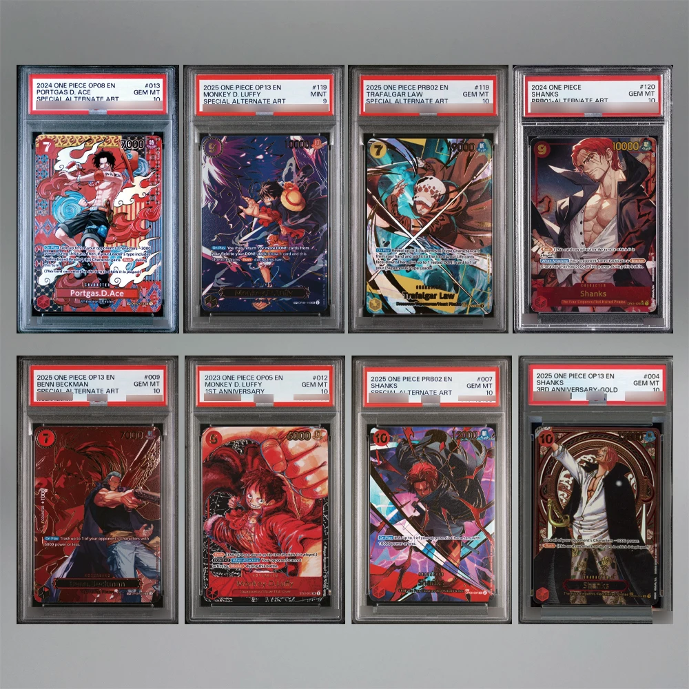 DIYAnime OPCG Kartenspiel Monkey D. Luffy Shanks Trafalgar Law 10-Punkte Seltene Bewertungskarte Englische Version Sammelkarte Geschenk Image