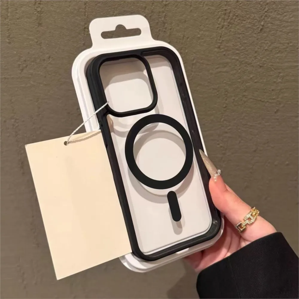 Neue Transparente Magnetische Handyhüllen für iPhone 16 17 15 14 13 11 12 Pro Max Air 16e 17e Kabelloses Laden Schutzhülle Image