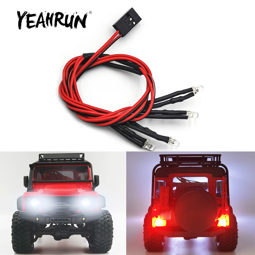 YEAHRUN Simulation Scheinwerfer & Rücklichter LED Lichter Gruppe für TRX4M Bronco Defender 1/18 RC Crawler Auto Modell Teile Image