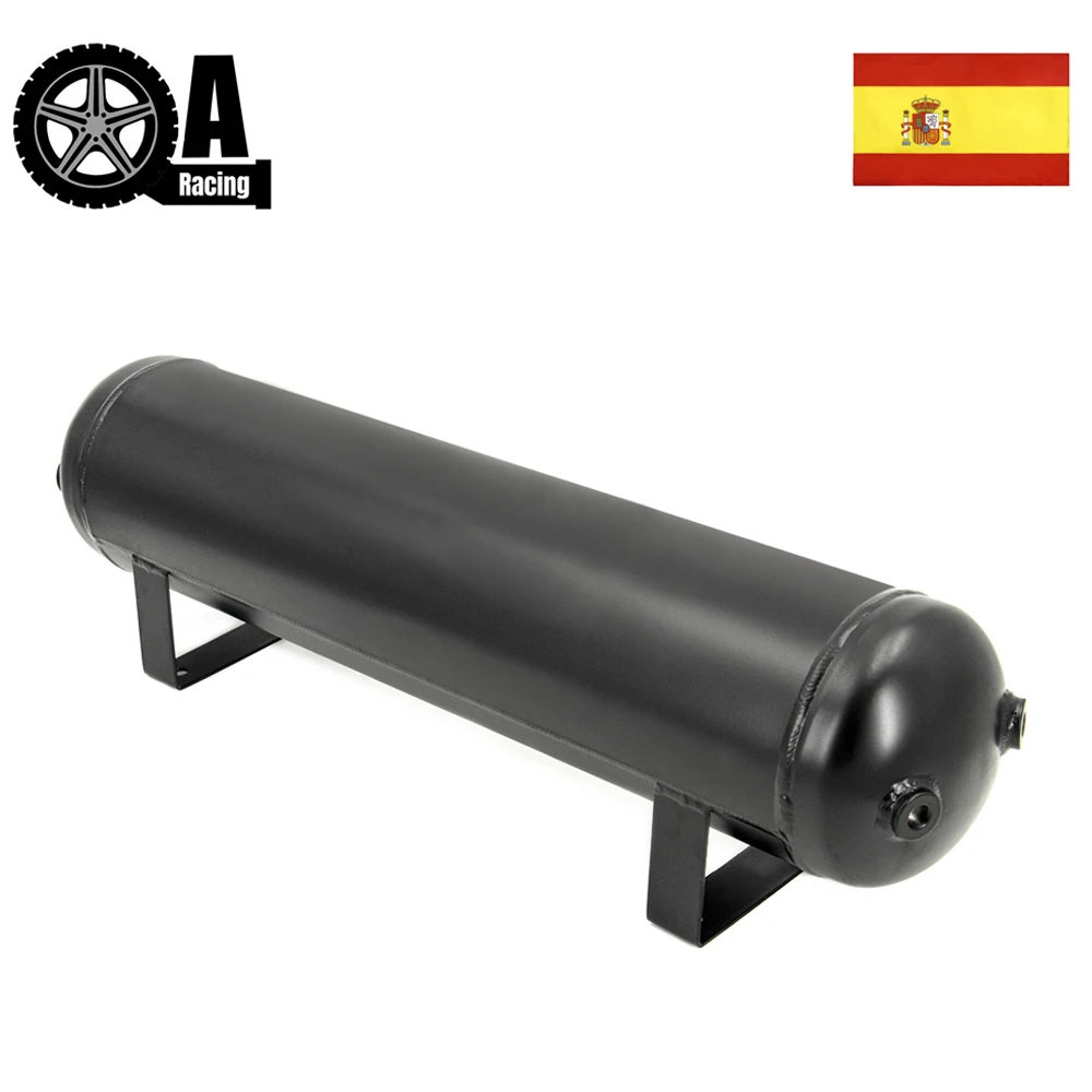 Spanisches Lager! 5-Gallonen-Luftzylinder, Aluminium-Lufttank, Pneumatischer Luftfederungstank, Lufthorn-Tank, 1/4 NPT-Anschlüsse, Schwarz Image
