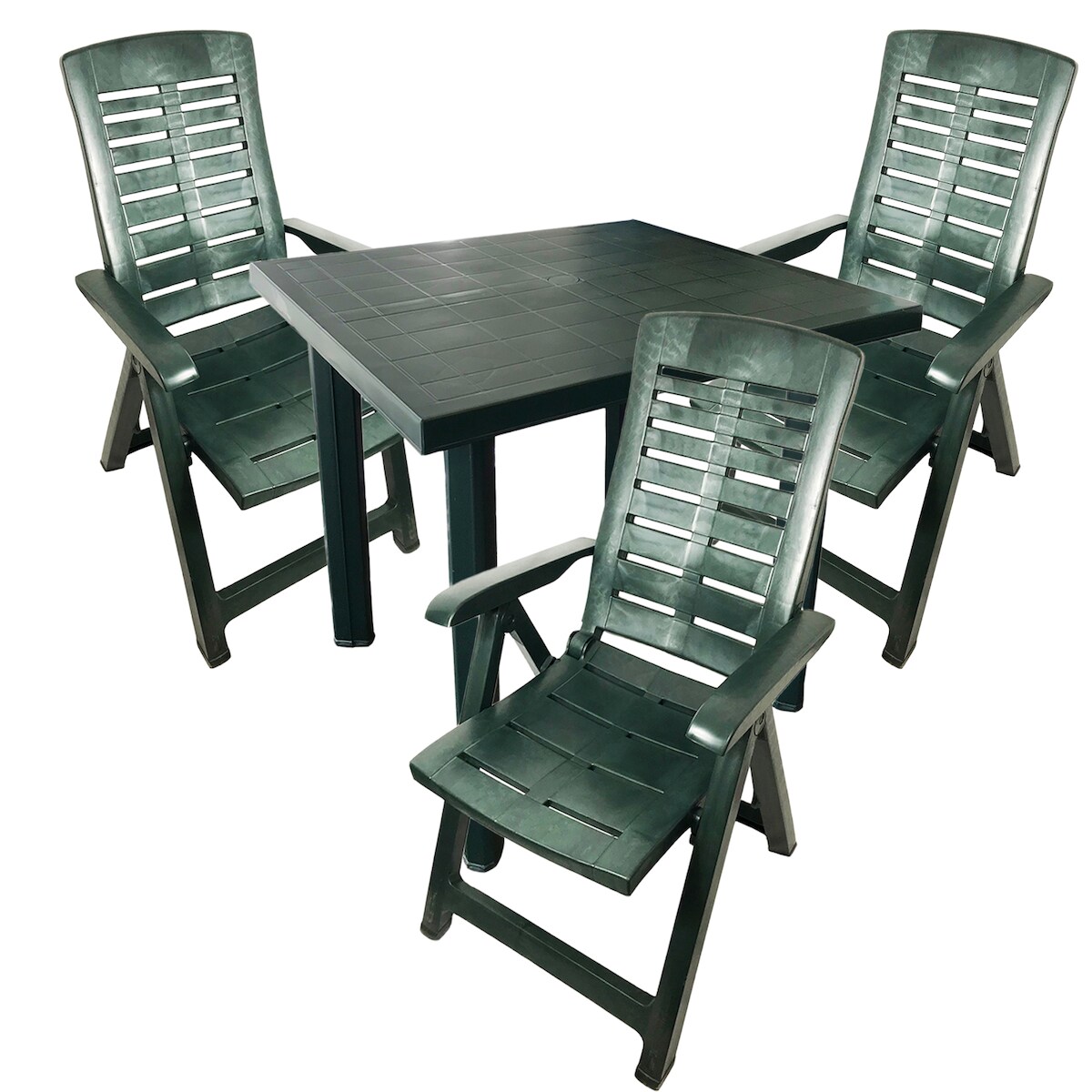 Mojawo Outdoormöbel Gartengarnitur Bistrogarnitur 4-teilig Grün 80x75xH72cm Image