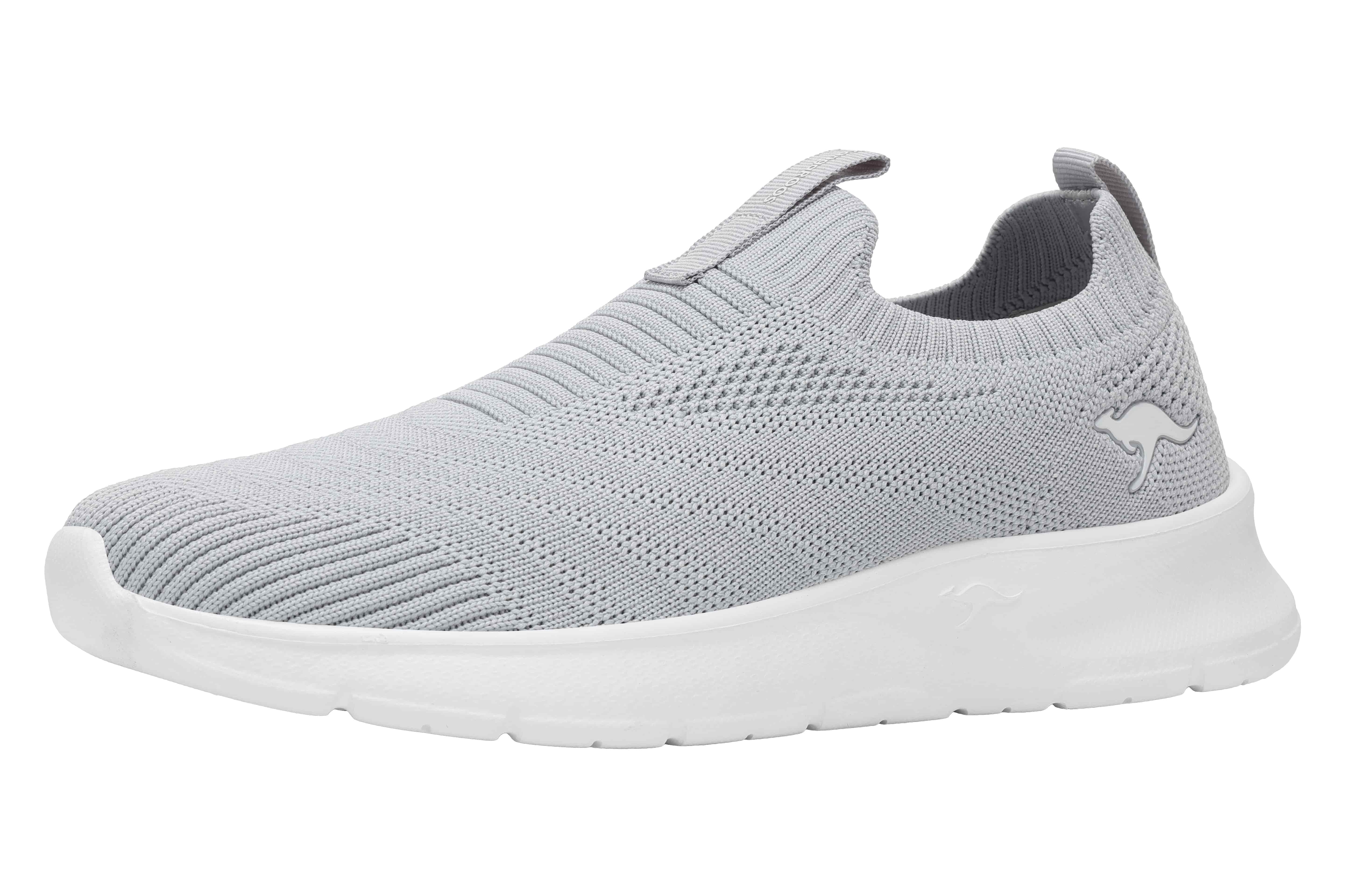 Sneaker KANGAROOS "K-NJ RONA", Damen, Gr. 41, vapor grau, weiß, Textil, Schuhe Sneaker, praktischer Schlupfeinstieg Image