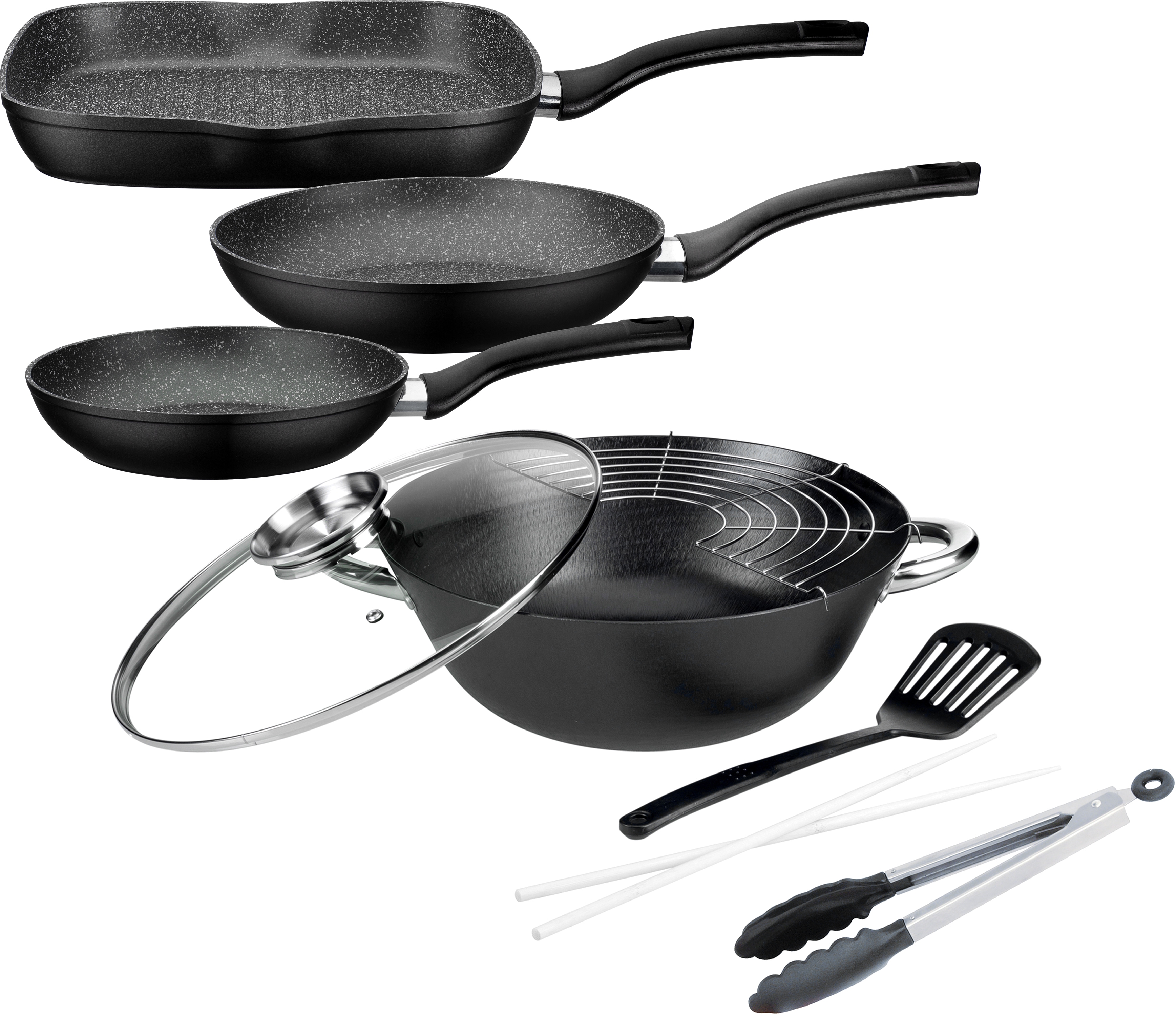 Topf-Set GSW "Gourmet Granit", schwarz, Töpfe, Induktion Image