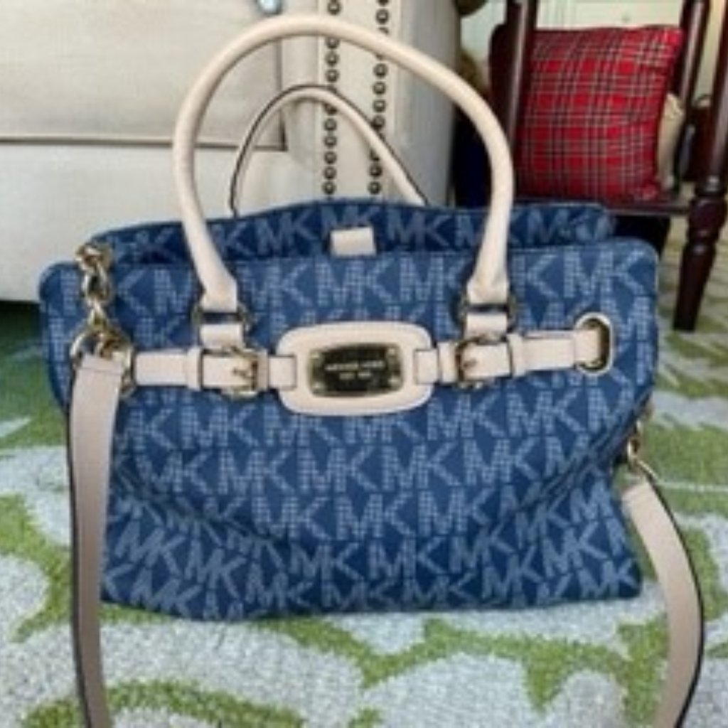 Michael Kors Bags | Authentic Michael Kors Handbag | Color: Blue | Size: 14 X 11 X 6