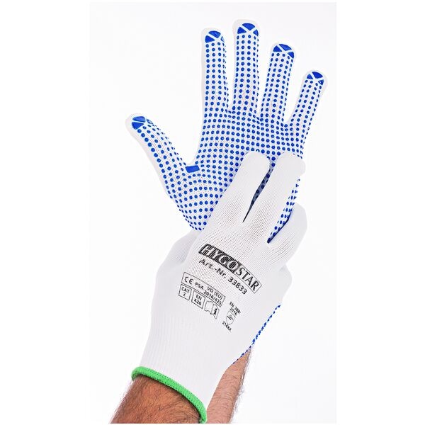 HYGO STAR Arbeitshandschuhe »Structa« Größe 7 1 Pack = 12 Paar weiß