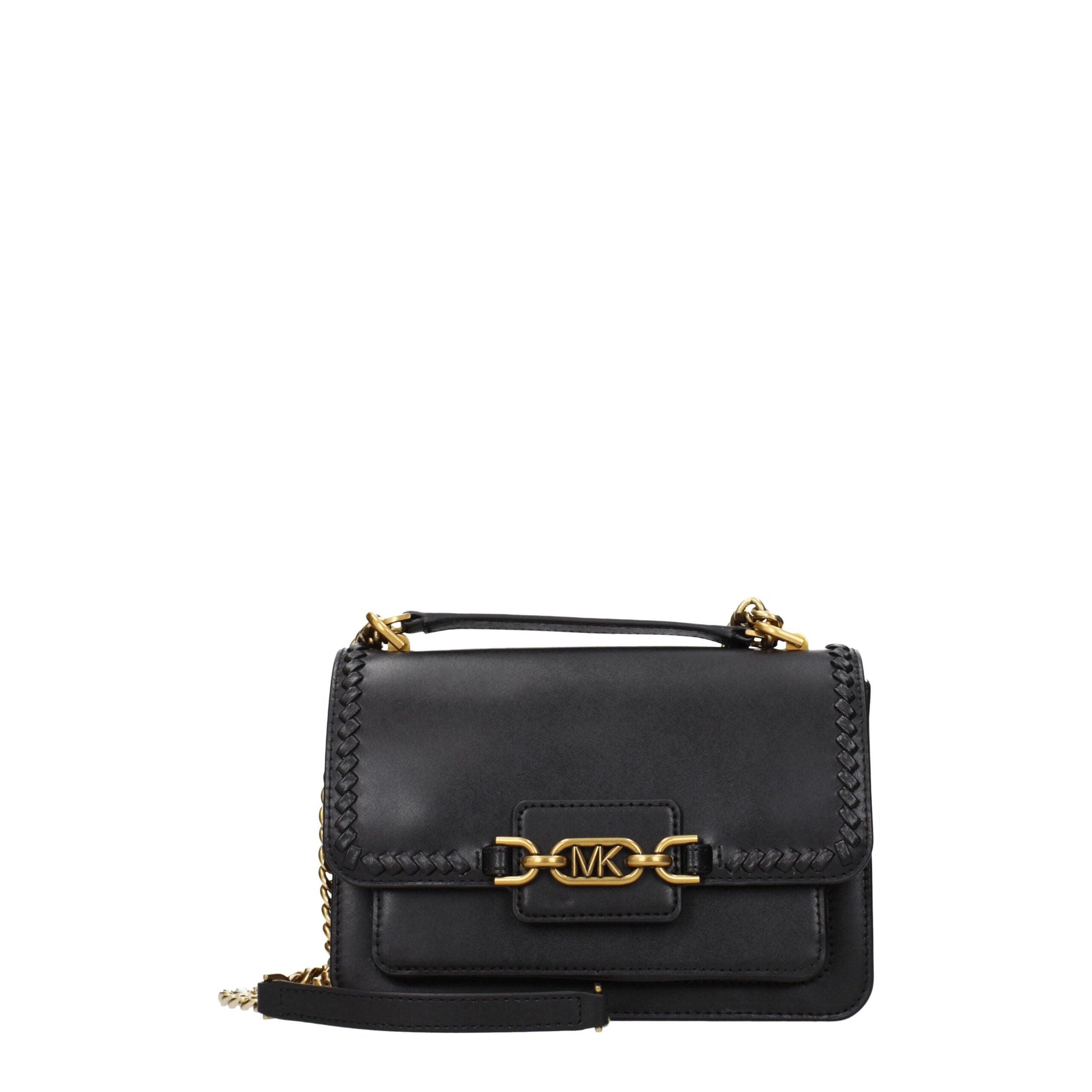 Michael Kors Schwarze Leder Schultertasche