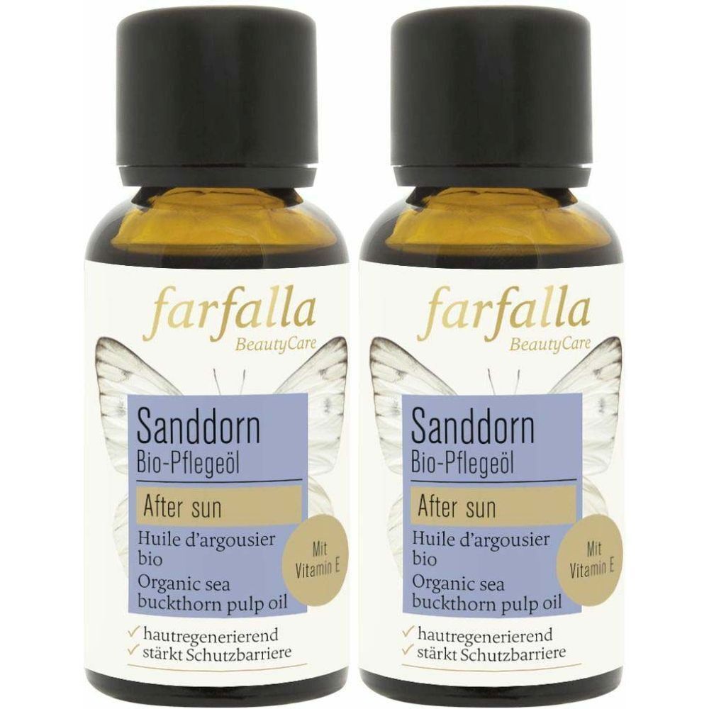 Farfalla Bio-Pflegeöl Sanddornfruchtfleisch 30 ml x2 2x30 Hautöl