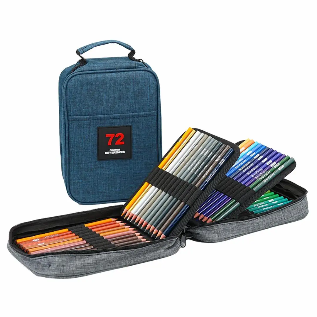 Brutfuner 72-Farben-tragbares Leinwand-Buntstiftset zum Kunstzeichnen, geeignet zum Skizzieren, Zeichnen und Ausmalen im Freien Image