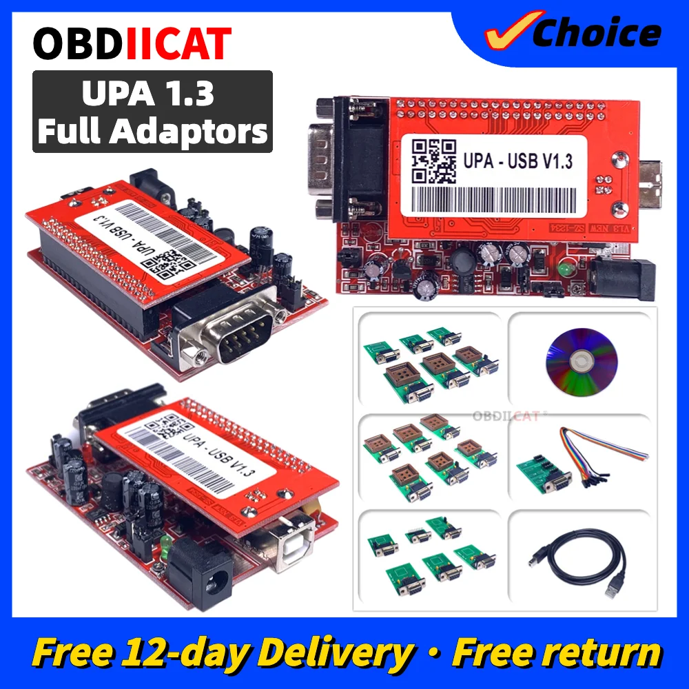 UPA USB V1.3 mit vollem Adapter, beste Qualität, UPA 2023, UPA-USB-Programmierer, Diagnosetool, UPA-USB, OBD2, ECU-Programmierer-Tool Image