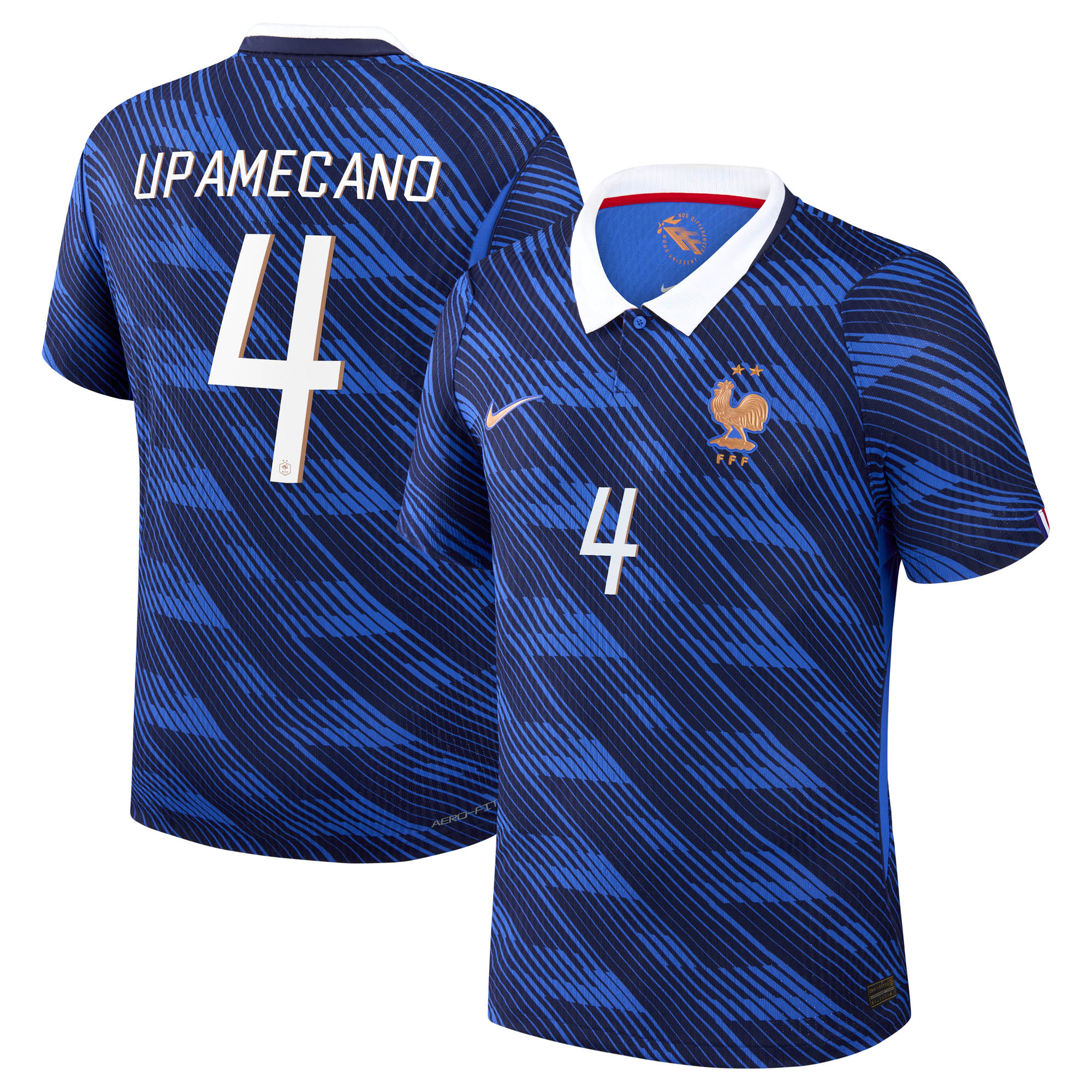 Maillot France Nike FFF Domicile Match Aero-Fit 26 avec flocage Upamecano 4