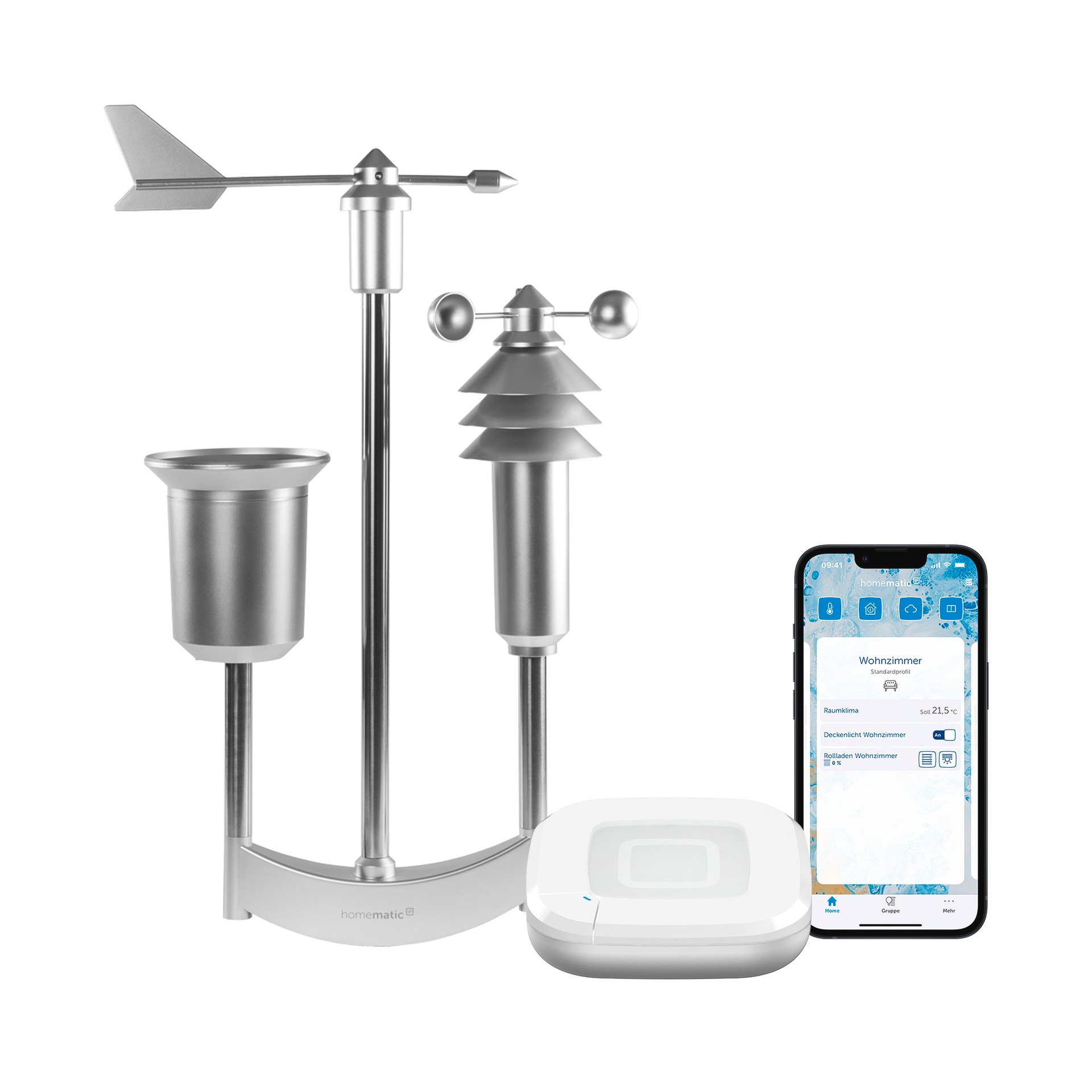 HOMEMATIC IP Smart-Home-Zubehör "Access Point + Wettersensor – pro", weiß, B:28,5cm H:32cm T:40,5cm, Smart-Home-Stationen Image