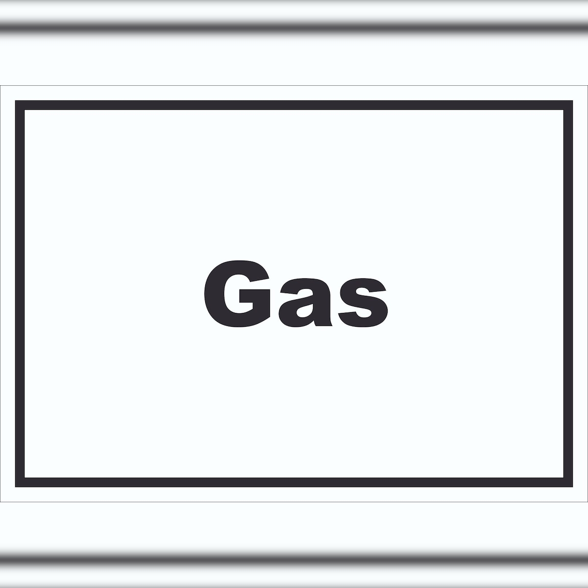 HB-Druck Gas Schild mit Text Anschluss waagerecht A4 (210x297mm)