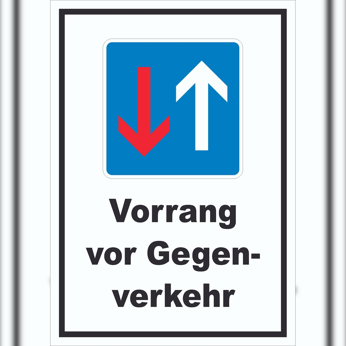 HB-Druck Vorrang vor Gegenverkehr Schild A0 (841x1189mm) Image