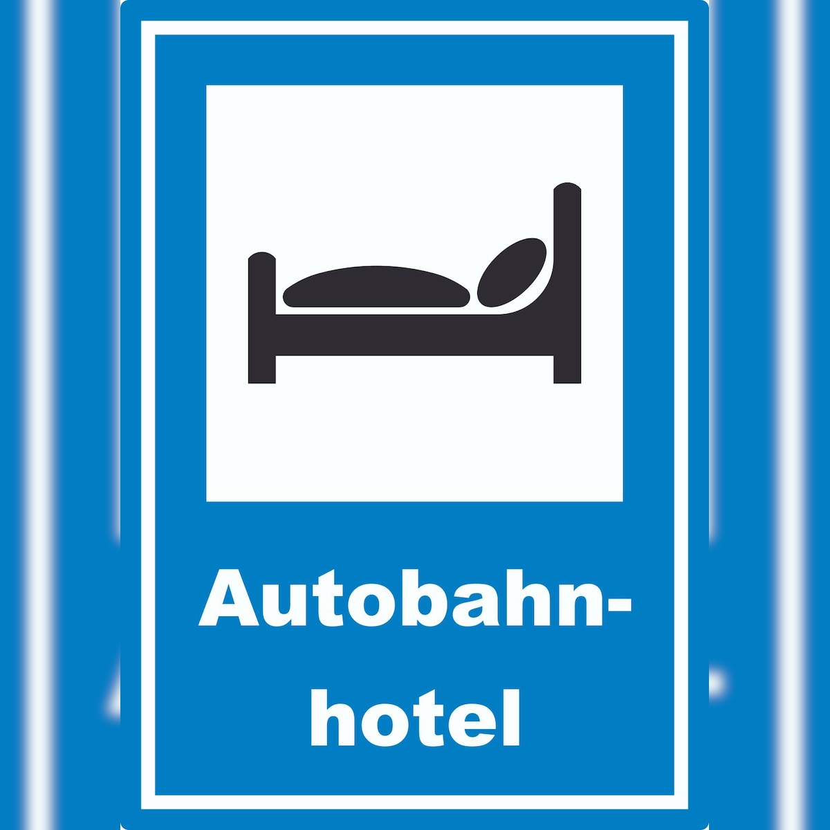 HB-Druck Autobahnhotel Aufkleber A7 (74x105mm) Image