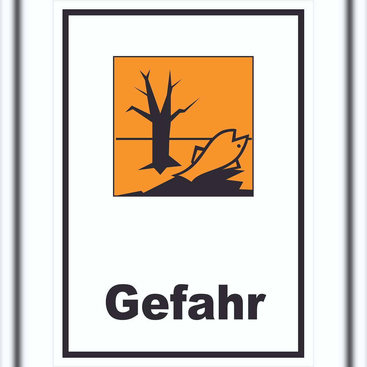 HB-Druck Schild Gefahrensymbol Umweltgefährlich Gefahr hochkant A2 (420x594mm) Image