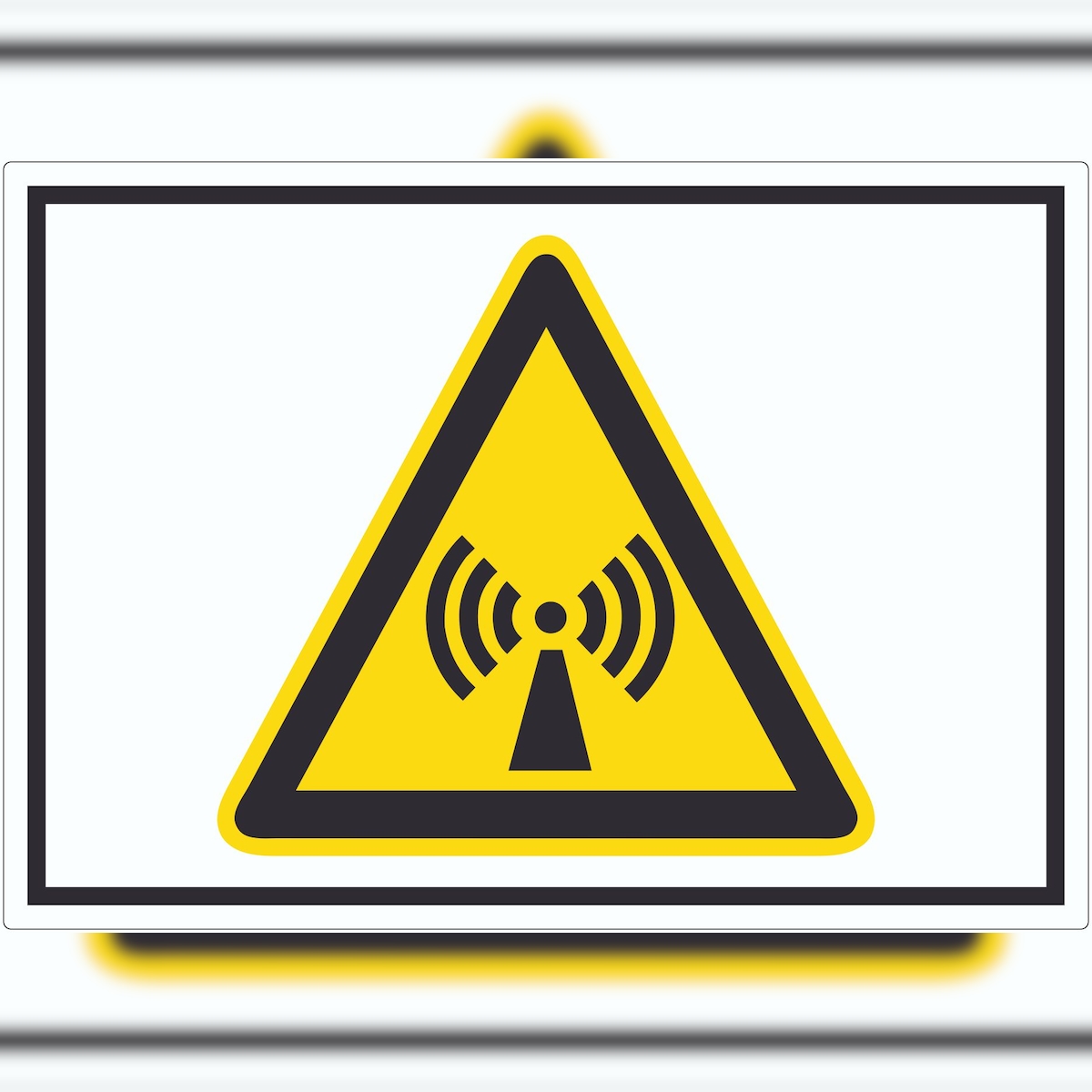 HB-Druck Achtung Nicht ionisierende Strahlung Symbol Aufkleber A5 (148x210mm) Image