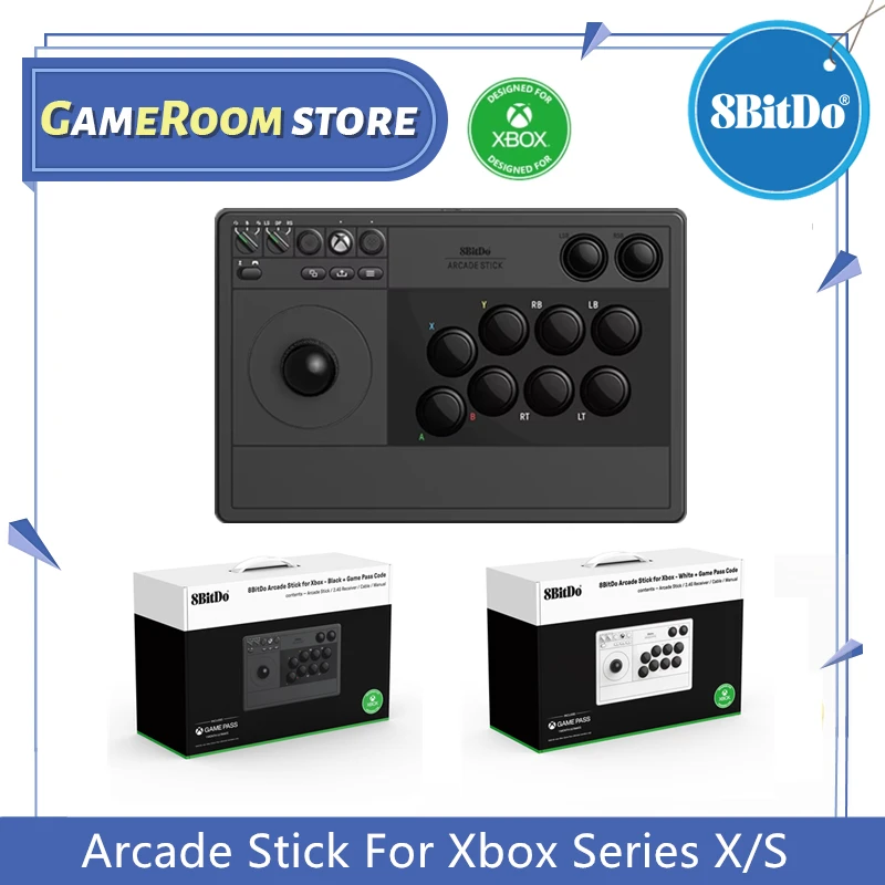 8BitDo Arcade Stick Microsoft Officially 2.4G with 3.5mm Audio Jack for Xbox Series X,Xbox Series S, Xbox One Windows 10