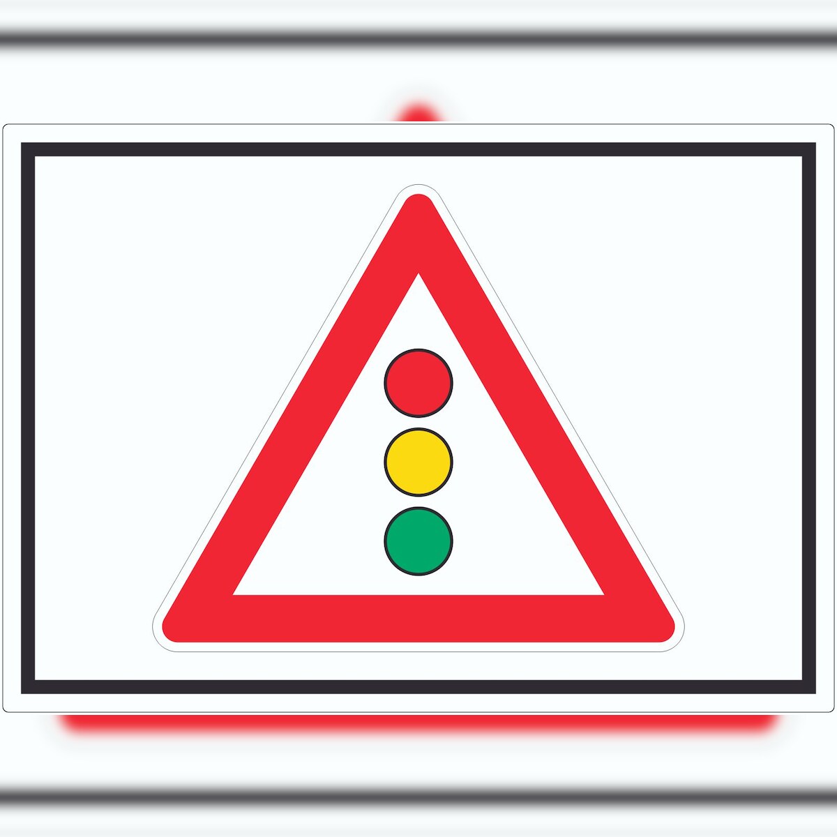 HB-Druck Aufkleber Achtung Ampel Symbol A7 (74x105mm) Image