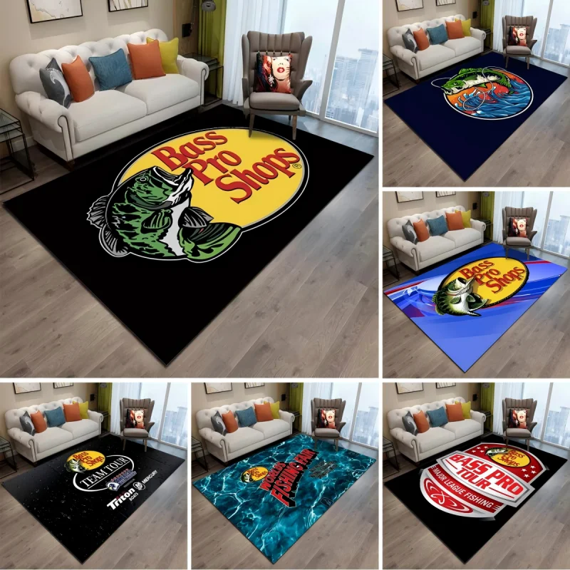Fishing Series Pattern Carpet Non-slip Floor Mat Gift Home Decor Soft Rug for Living Room Bedroom Sofa Kitchen Bathroom Doormat