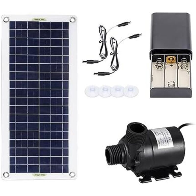 Pompa Solare Per Laghetto 50w 800l/h Set Pompa Solare Per Acqua Senza Spazzole Pompa Per Acqua Sommergibile Ultra Silenziosa Motore Per Laghetto Per Pesci Fontana Da Giardino Decorazione Con Ampia Com