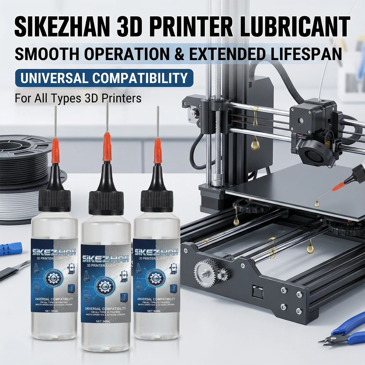 Universelles 3D-Drucker-Schmiermittel 360ml Schmieröl für Creality Ender 3 V2 Pro Bambu Lab Anycubic FDM-Drucker Schiene Schraube Stange Teil Image